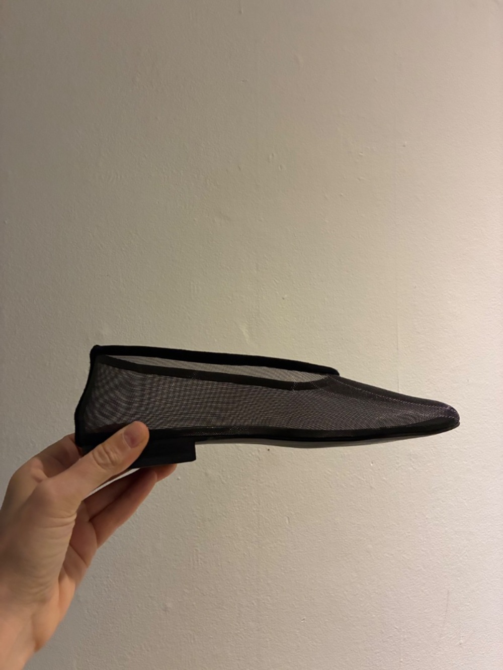 Black Mesh Pointed Toe Flats - Lightweight Women's Loafers
